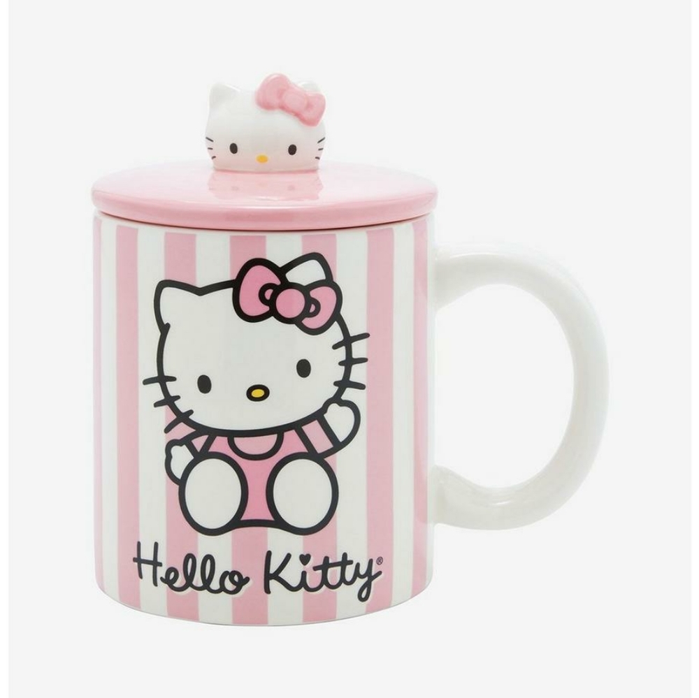 New Hello Kitty Ceramic Mug with Lid
